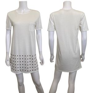 Studded Mini T-Shirt Dress with Pocket